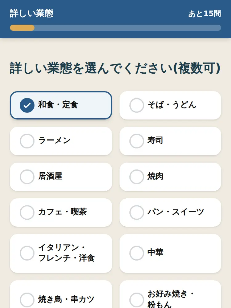 業態をチェックで選ぶ